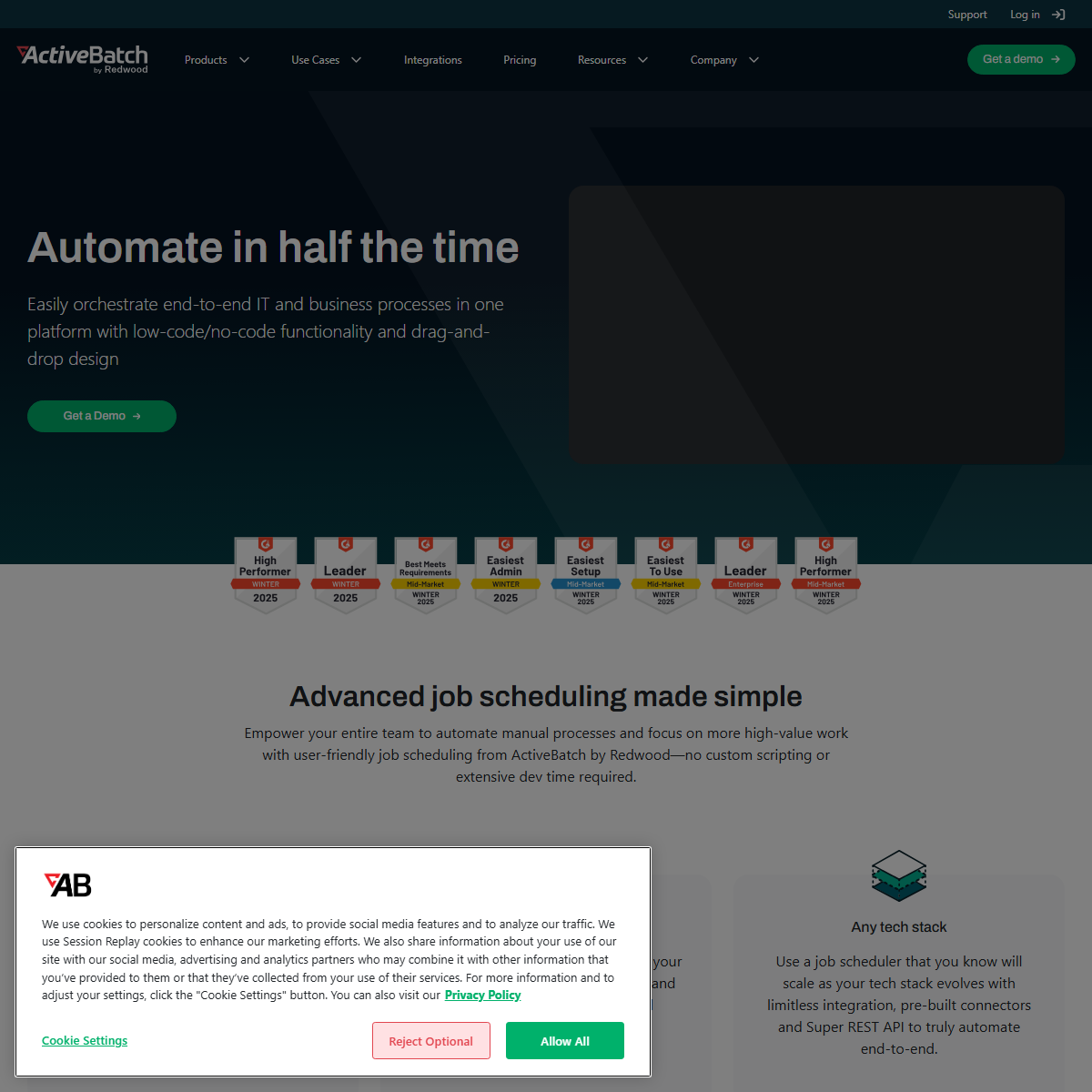 ActiveBatch - low-code/no-code Tool Screenshot