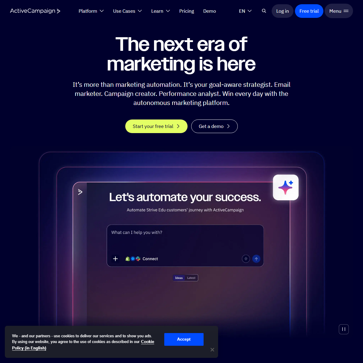 ActiveCampaign AI - marketing Tool Screenshot