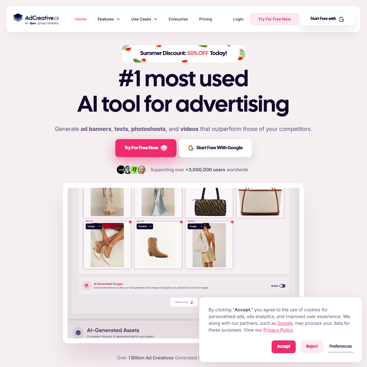 Adcreative.ai - copywriting Tool Screenshot