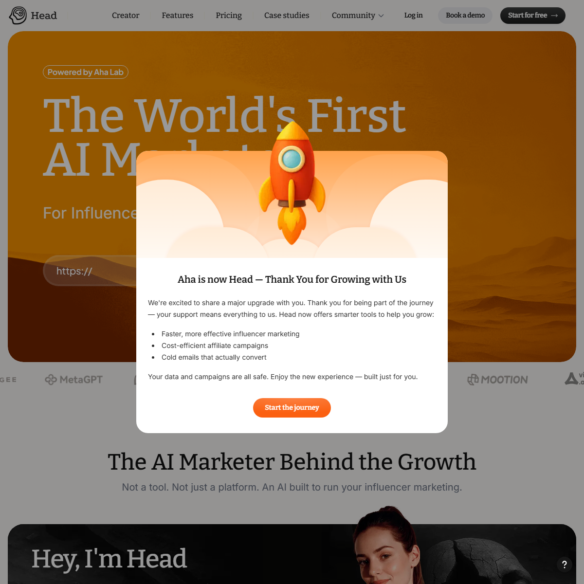 Aha - marketing Tool Screenshot