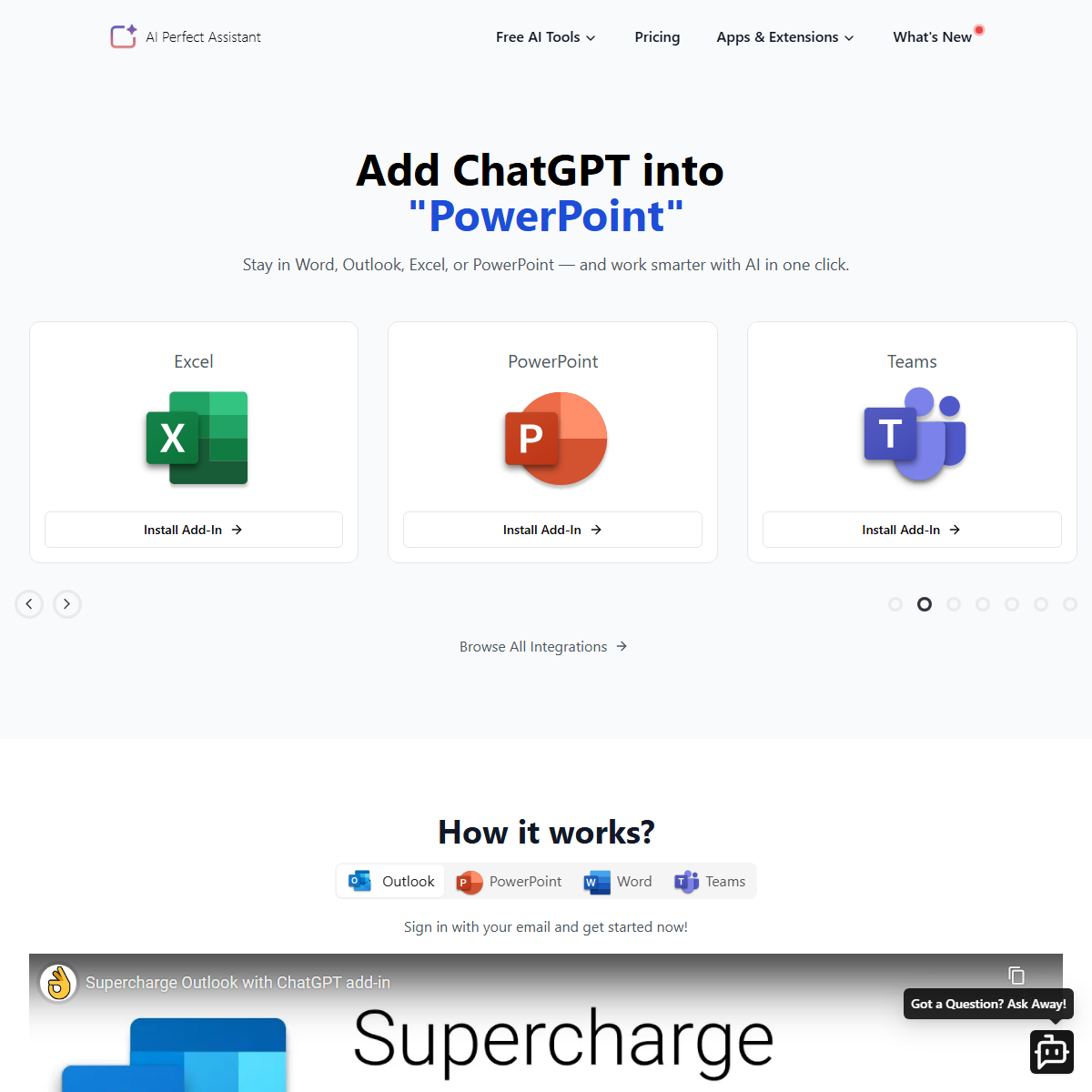 AI Perfect Assistant - presentations Tool Screenshot