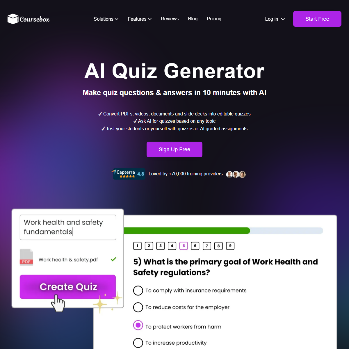 AI Quiz Generator - education Tool Screenshot