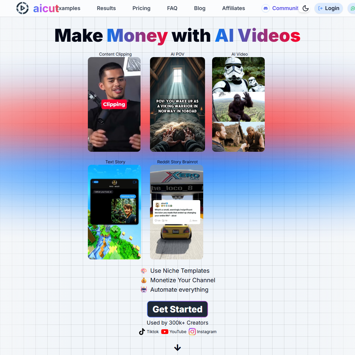aicut - text to video Tool Screenshot