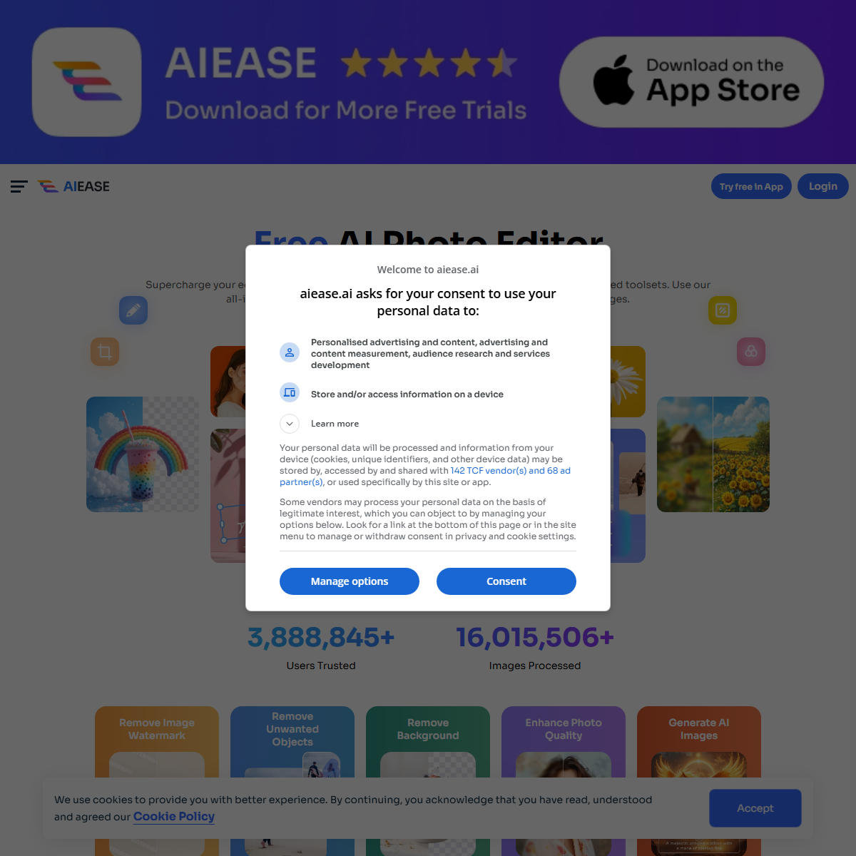 AIEASE - image editing Tool Screenshot