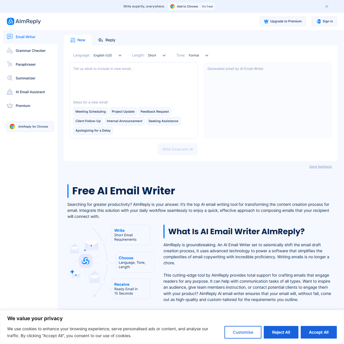 AImReply - email assistant Tool Screenshot