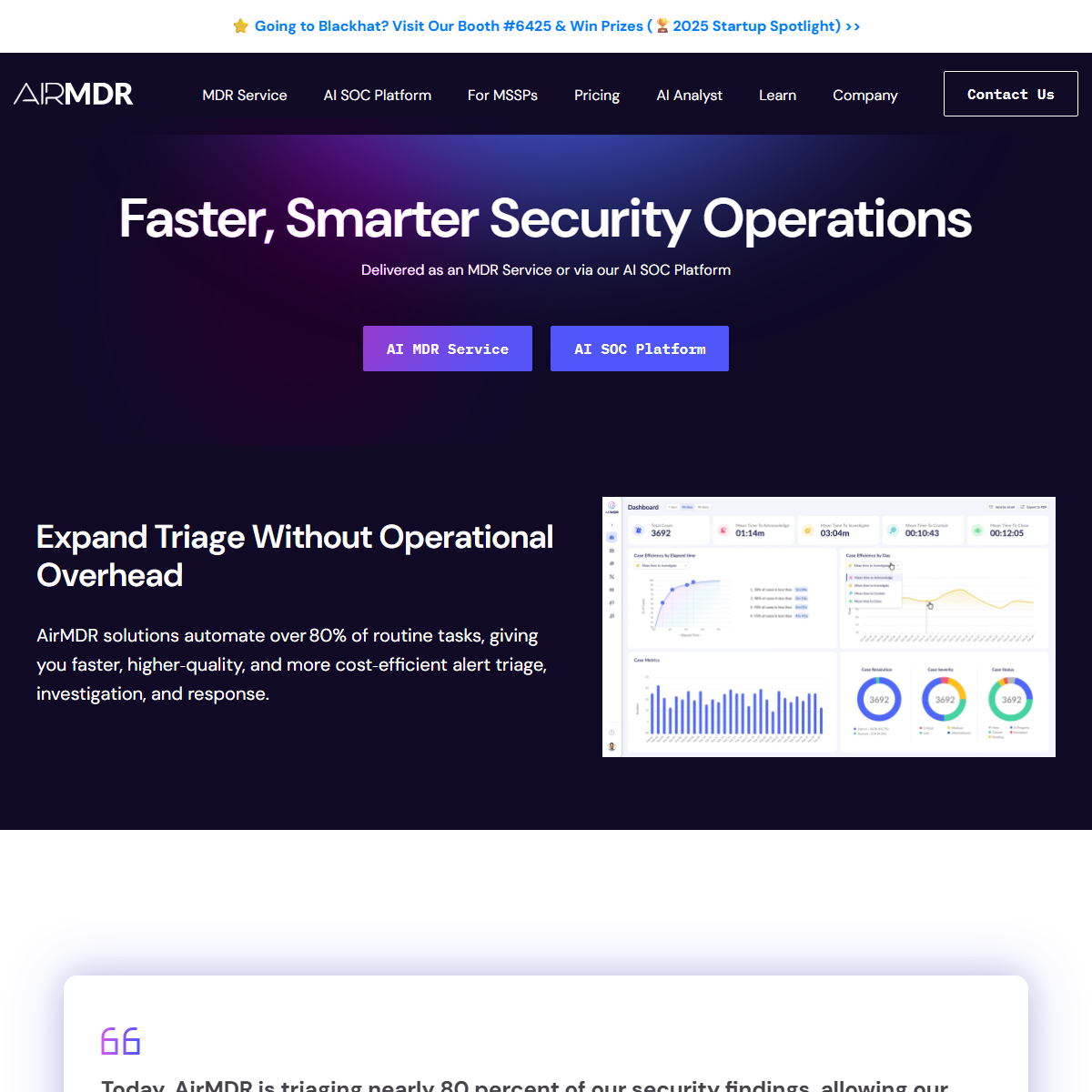 AirMDR - AI detection Tool Screenshot