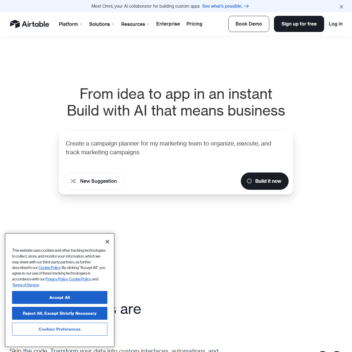 Airtable AI - project management Tool Screenshot