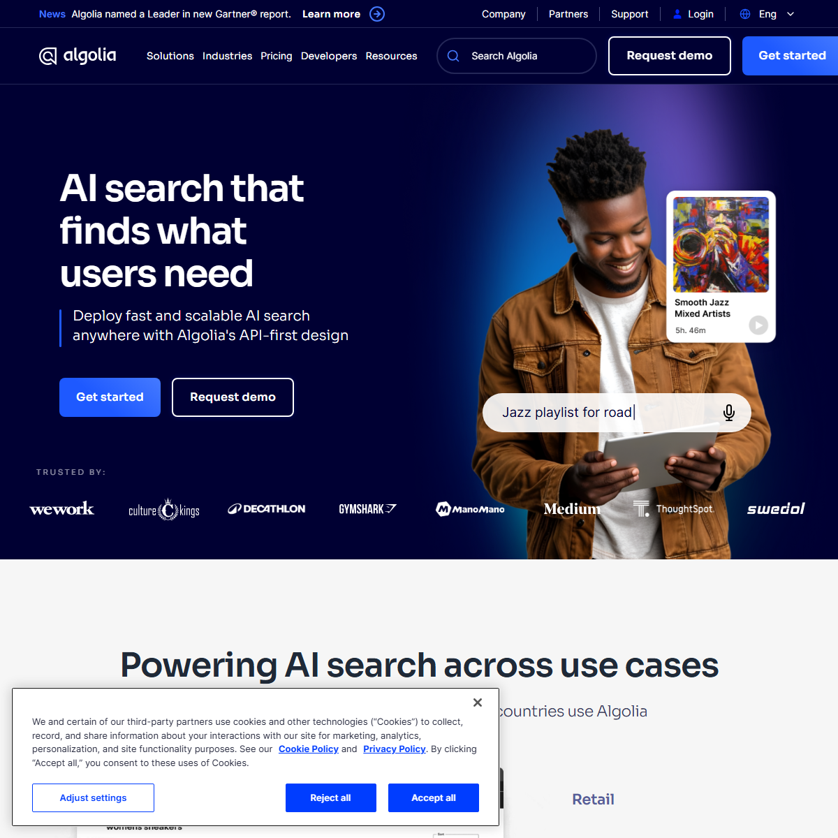 Algolia - search engine Tool Screenshot
