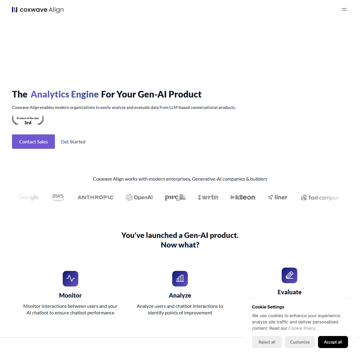 Align AI - customer support Tool Screenshot