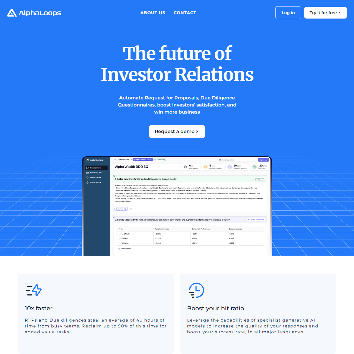 AlphaLoops - finance Tool Screenshot