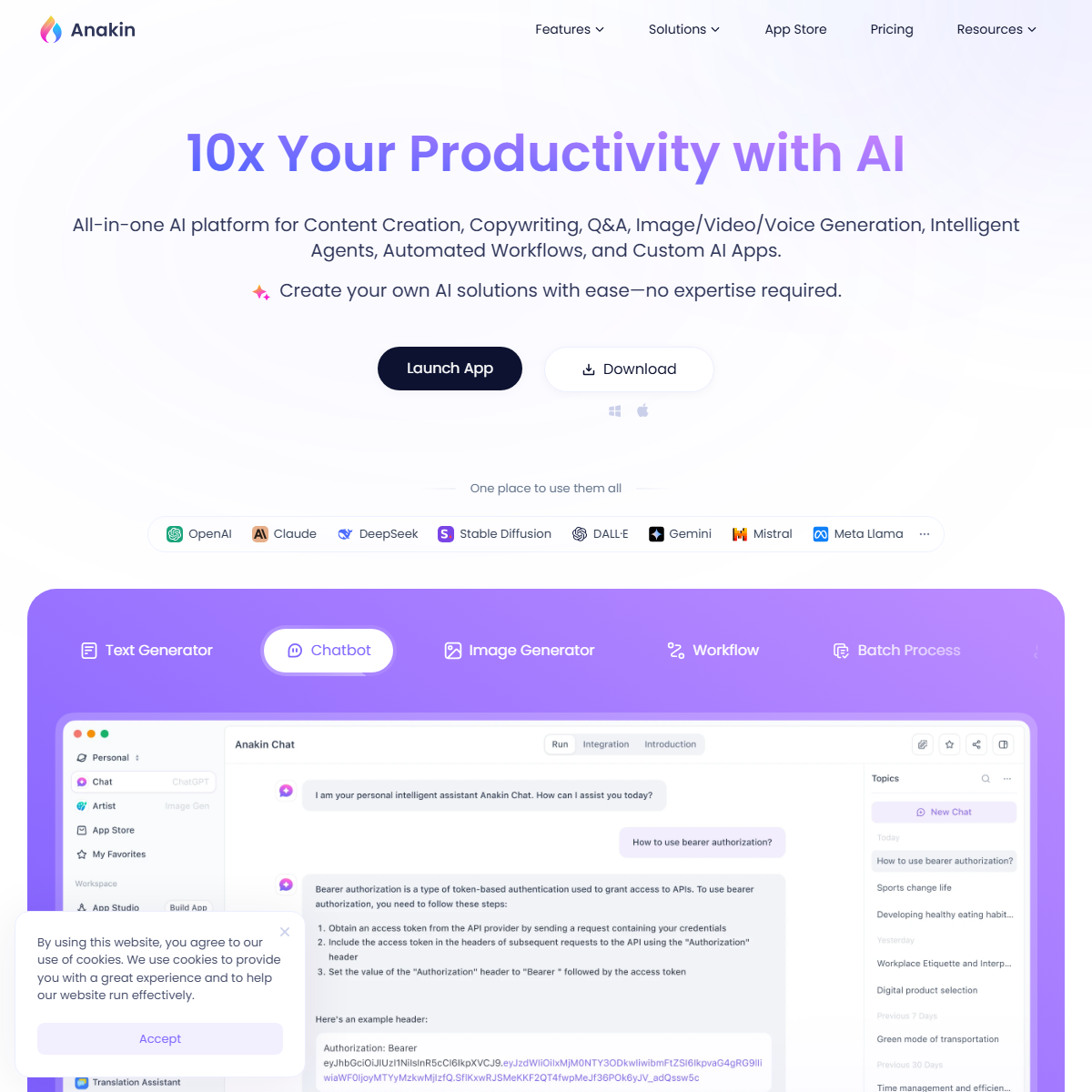 Anakin.ai - low-code/no-code Tool Screenshot