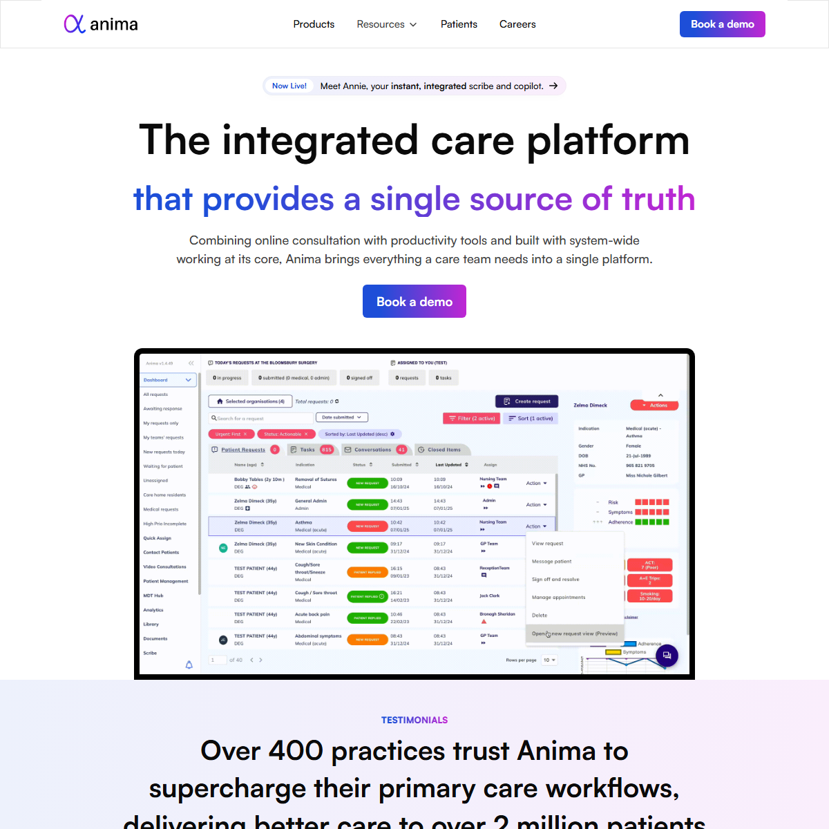 Anima Health - health Tool Screenshot