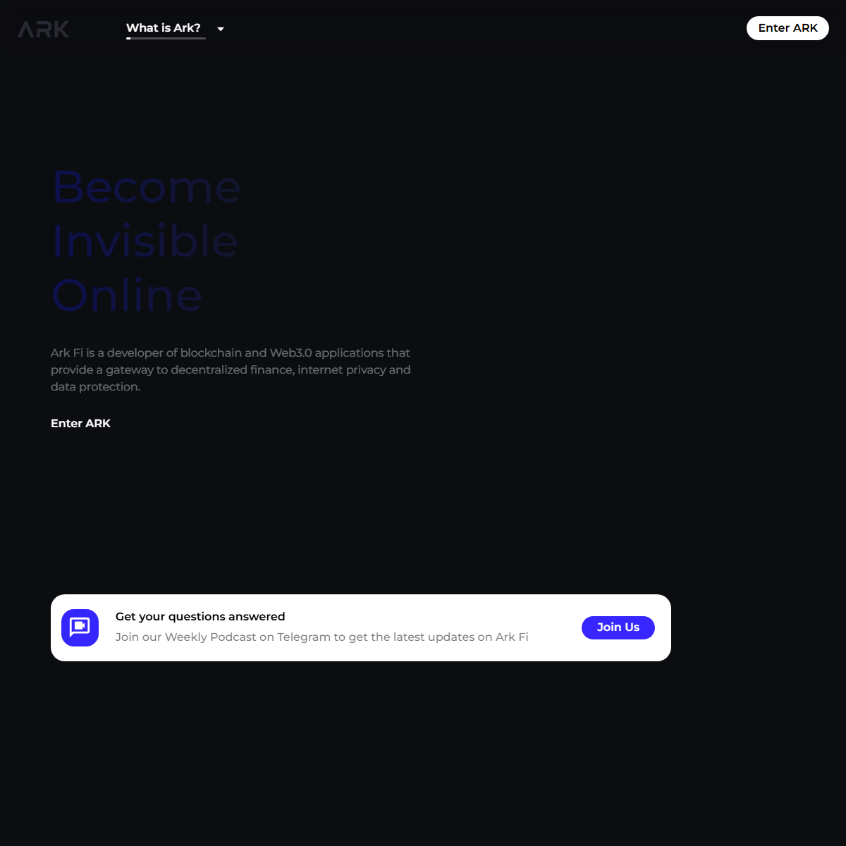 Ark Fi - finance Tool Screenshot