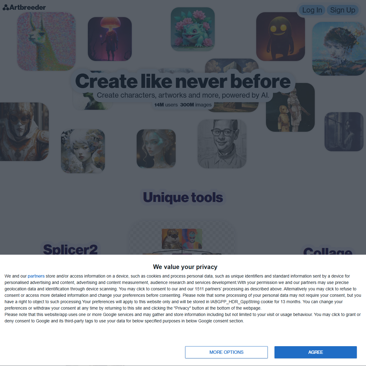 Artbreeder - image generators Tool Screenshot