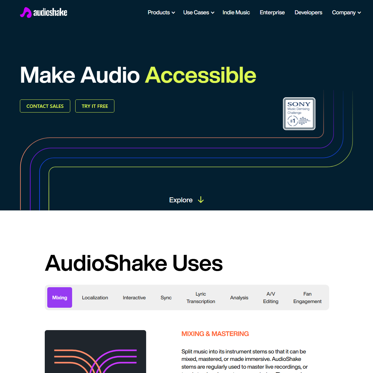 AudioShake - audio editing Tool Screenshot