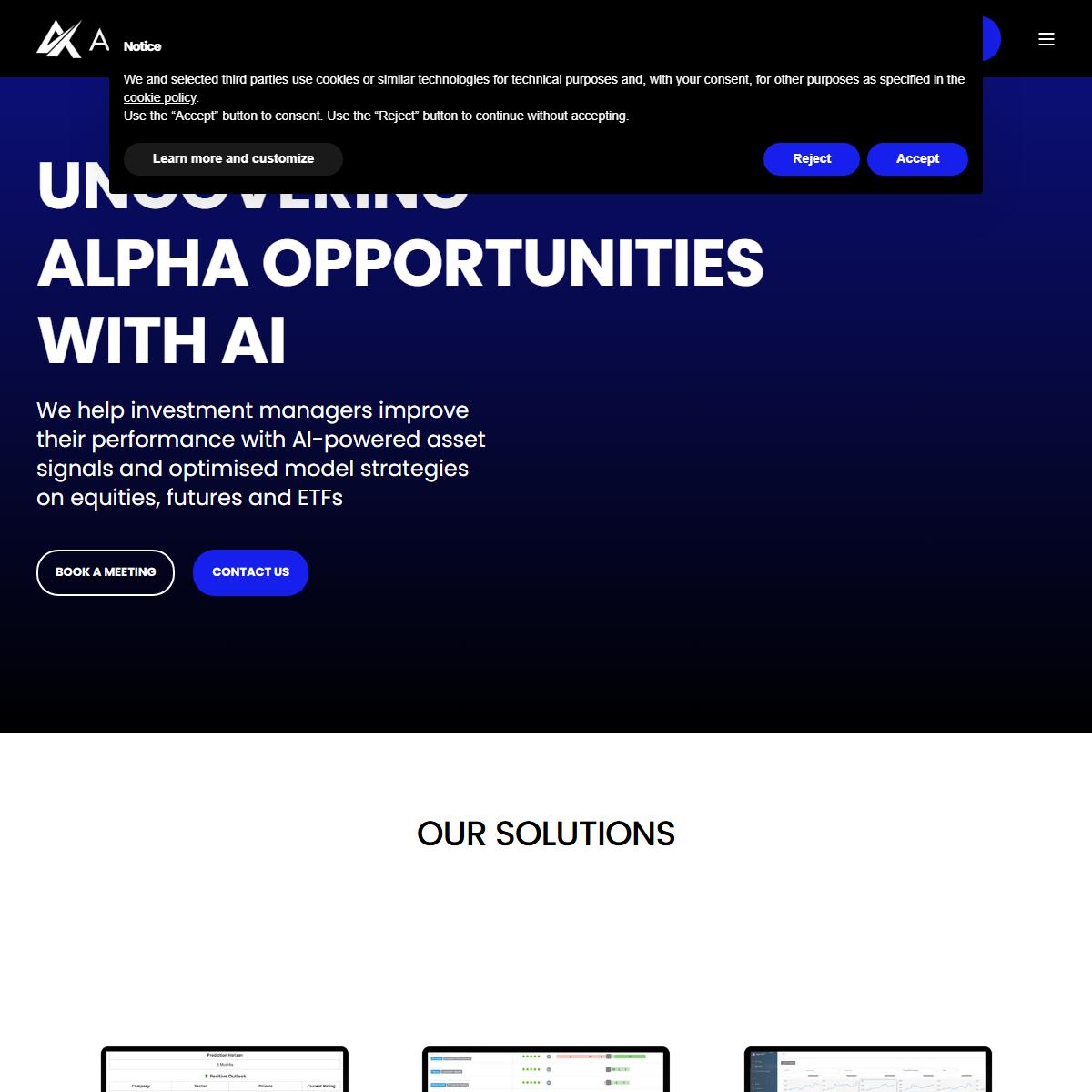Axyon AI - finance Tool Screenshot