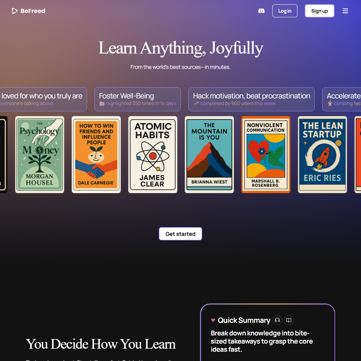 BeFreed - education Tool Screenshot