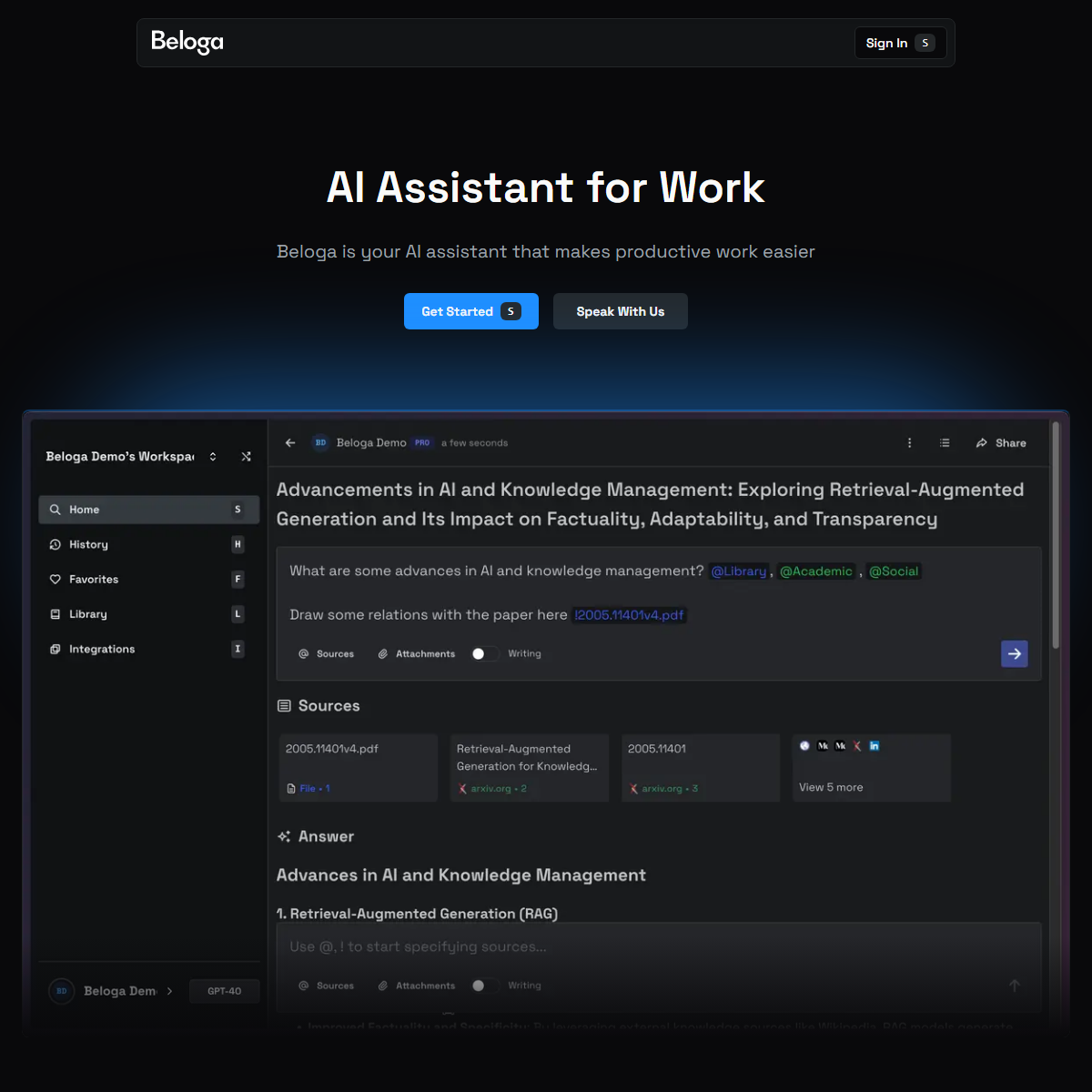Beloga - research Tool Screenshot
