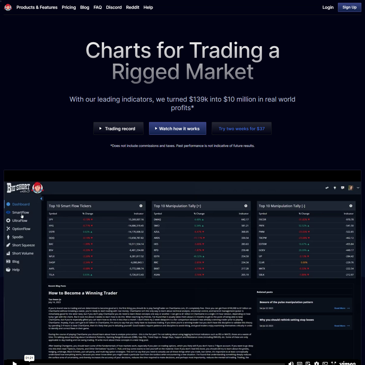 BigShort - finance Tool Screenshot