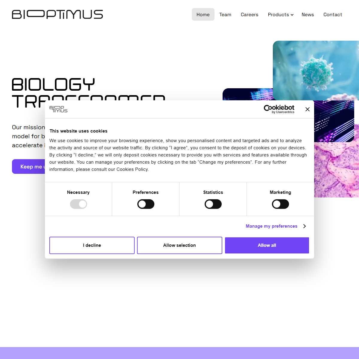 Bioptimus - research Tool Screenshot