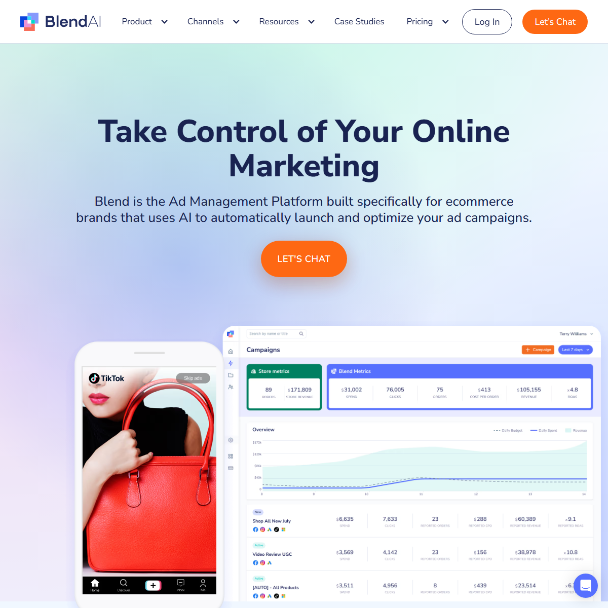 Blend AI - marketing Tool Screenshot