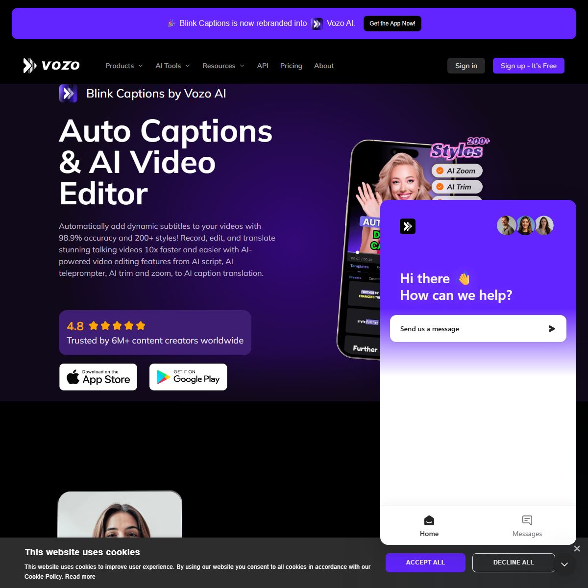 BlinkVideo - video editing Tool Screenshot