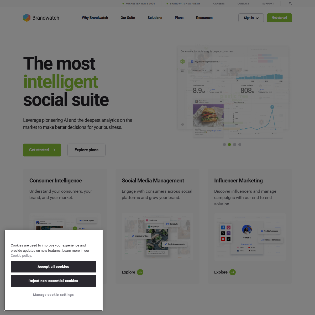 Brandwatch - marketing Tool Screenshot