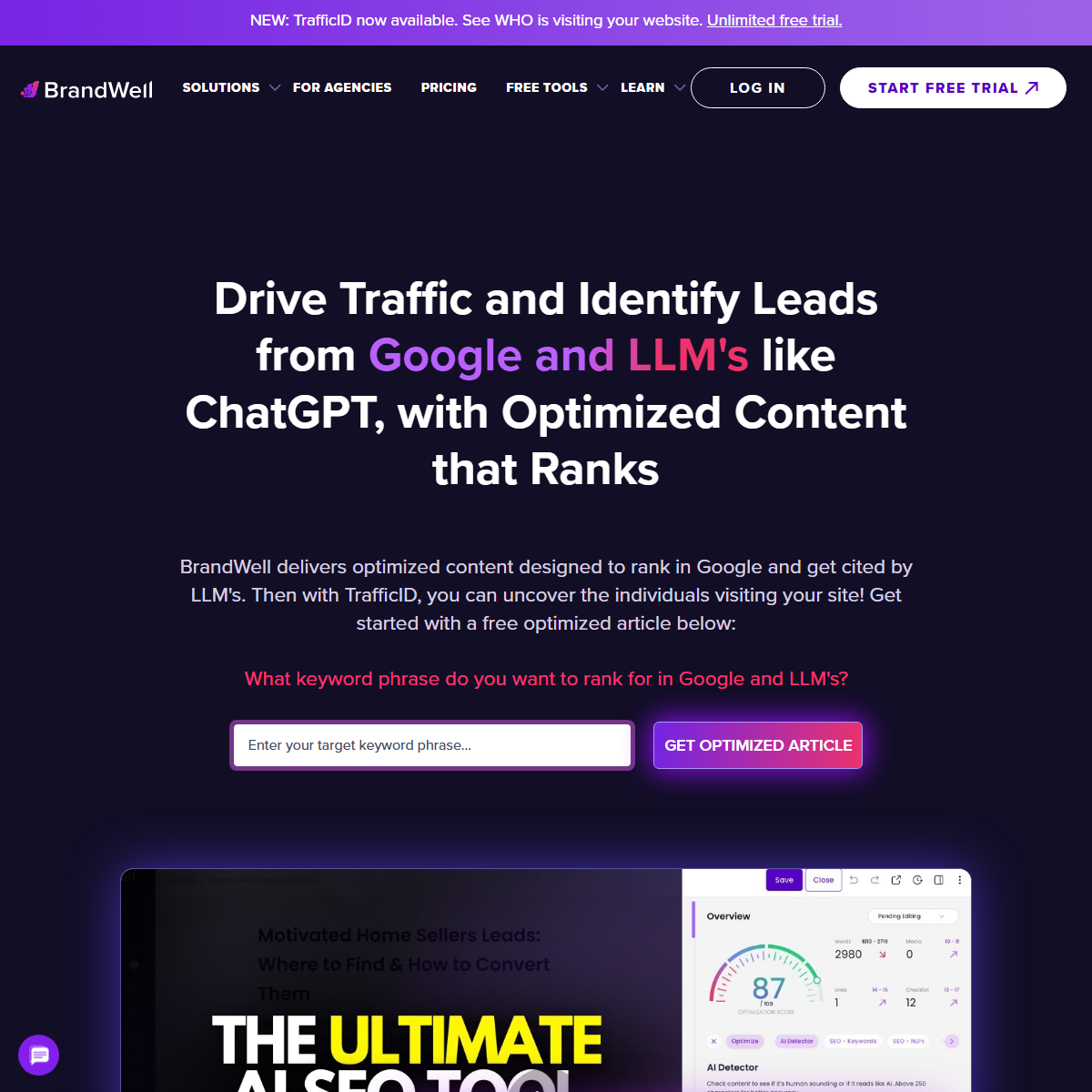 BrandWell - SEO Tool Screenshot