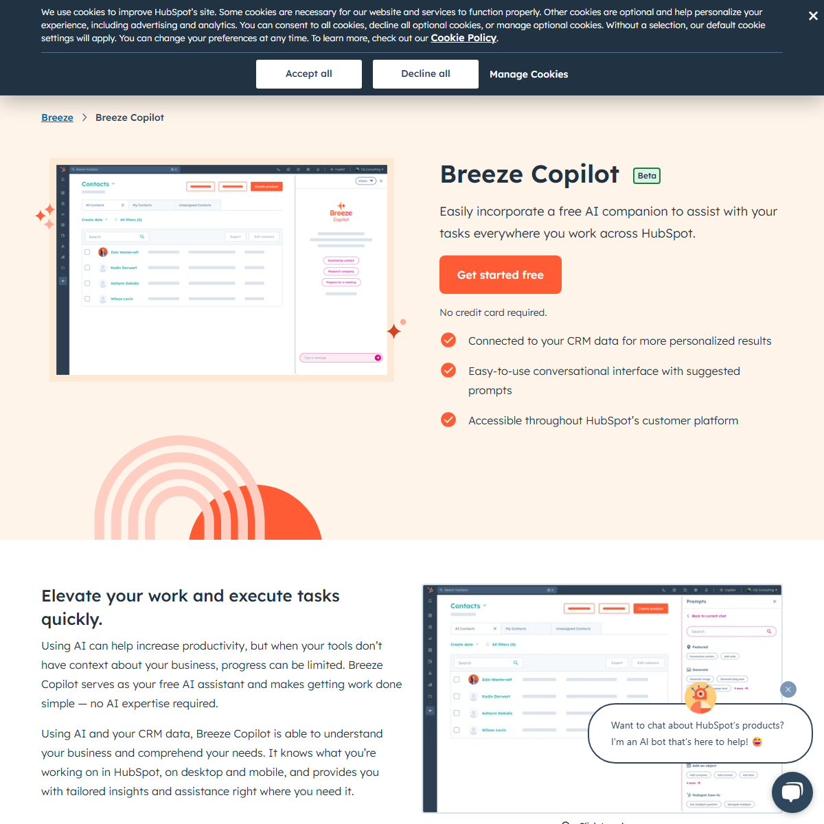 Breeze Copilot - marketing Tool Screenshot