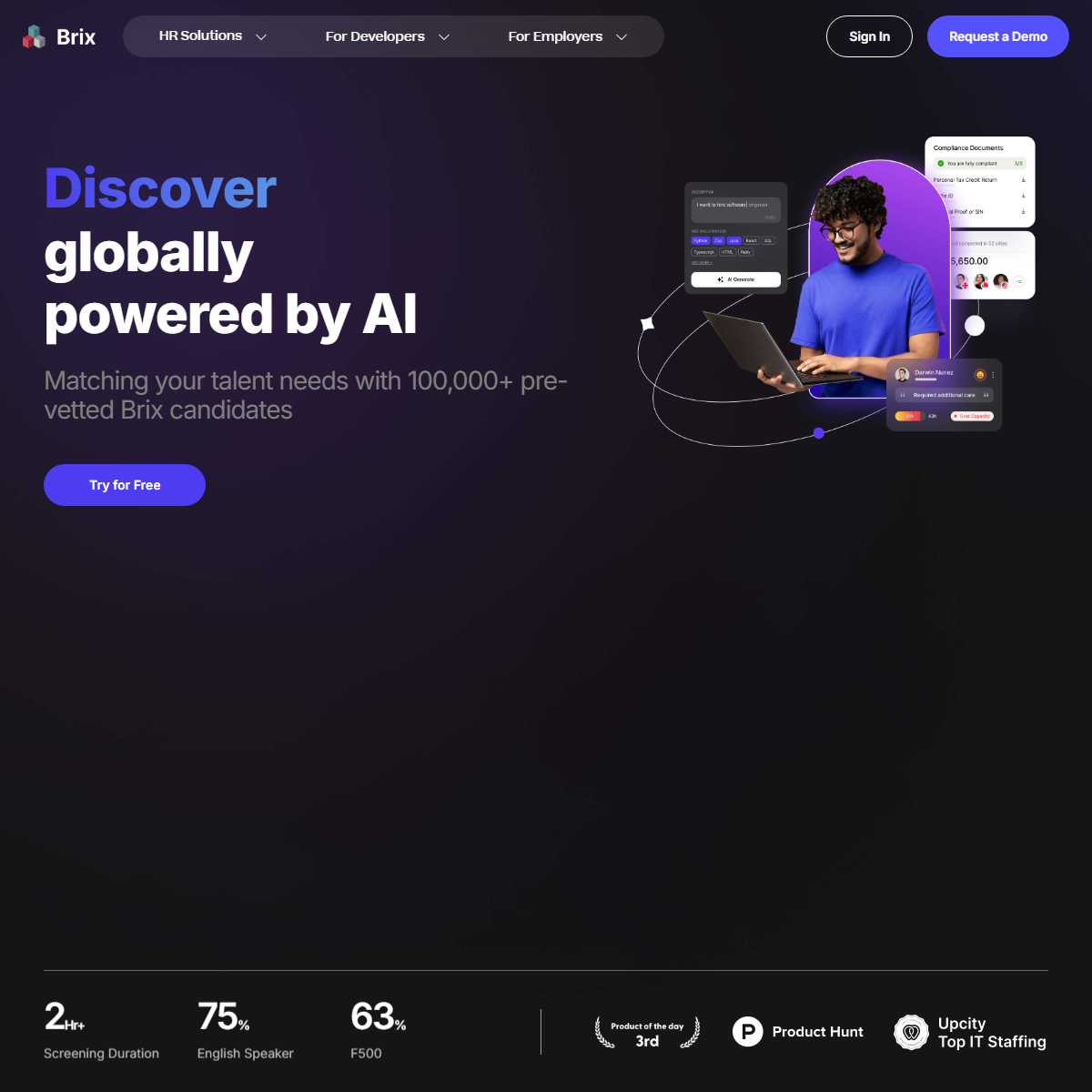 Brix - human resources Tool Screenshot