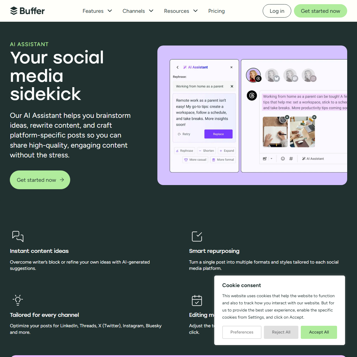 Buffer - social media Tool Screenshot