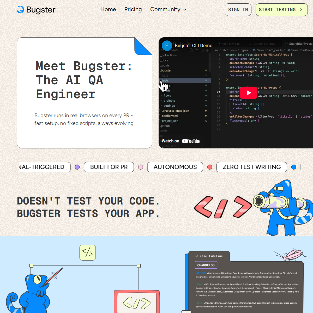 Bugster - code assistant Tool Screenshot
