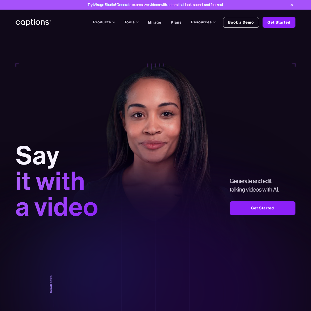 Captions - video editing Tool Screenshot
