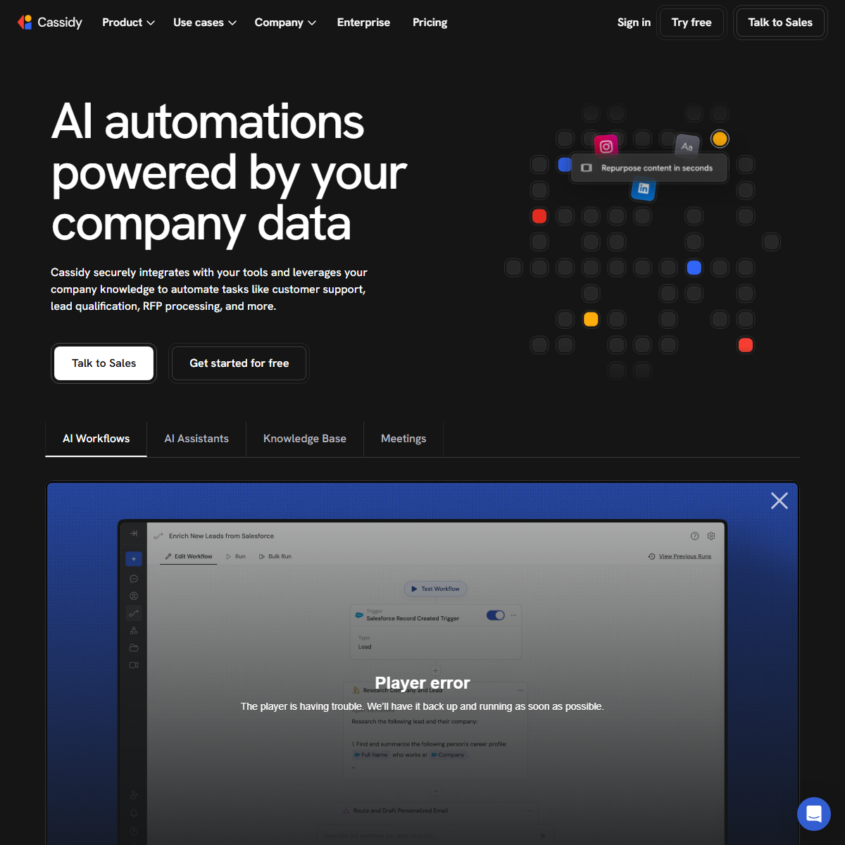 Cassidy - AI agents Tool Screenshot