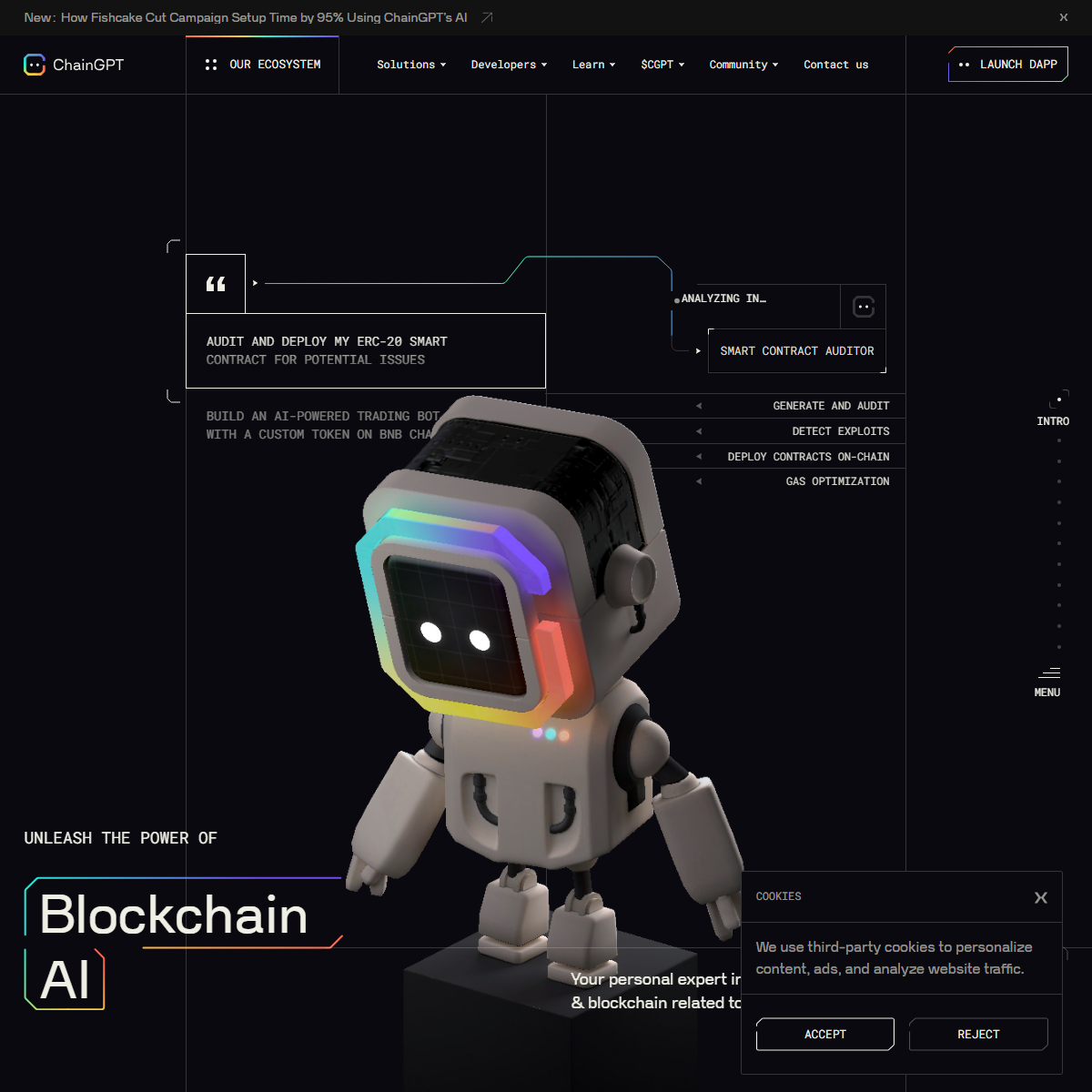 ChainGPT - AI chatbots Tool Screenshot