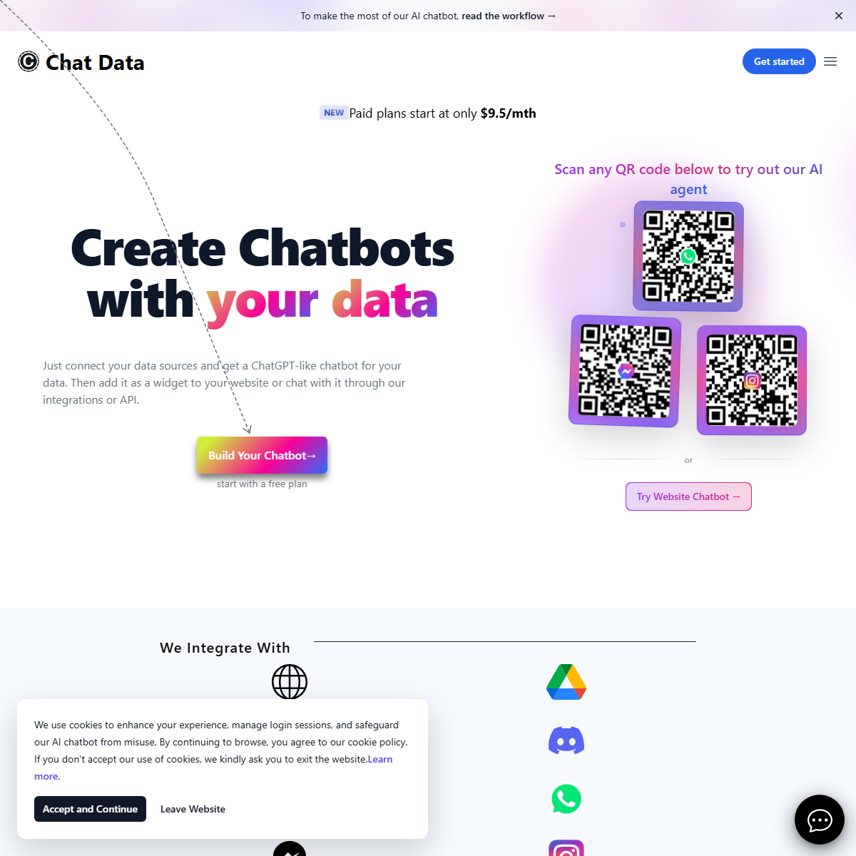Chat Data - customer support Tool Screenshot