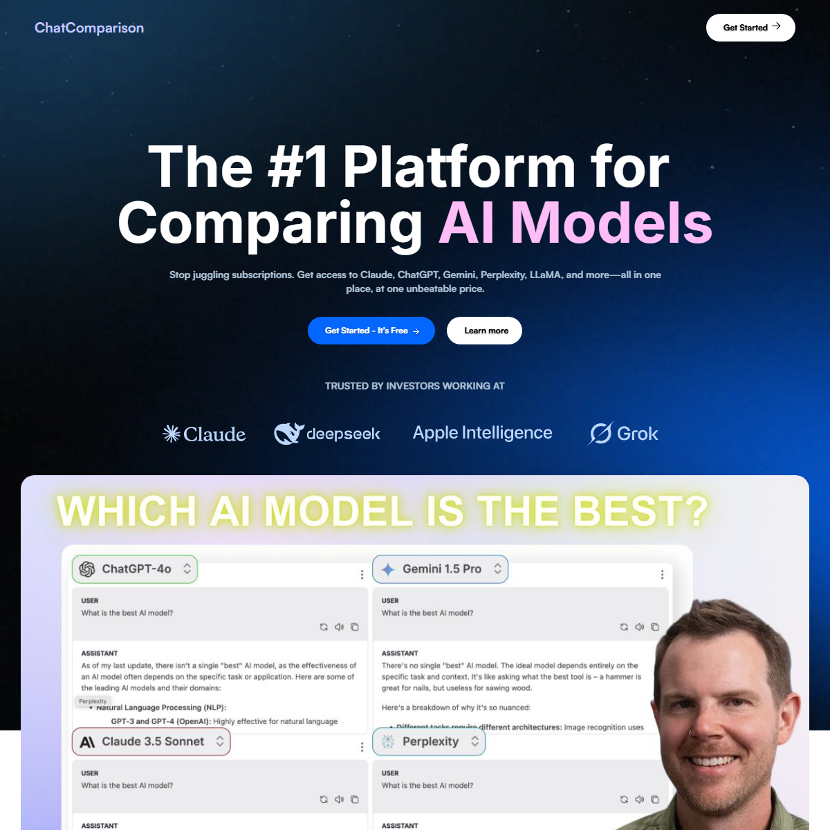 ChatComparison.ai - AI chatbots Tool Screenshot