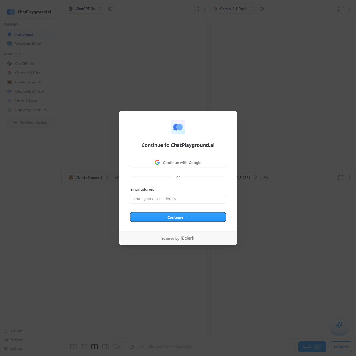 ChatPlayground AI - AI chatbots Tool Screenshot