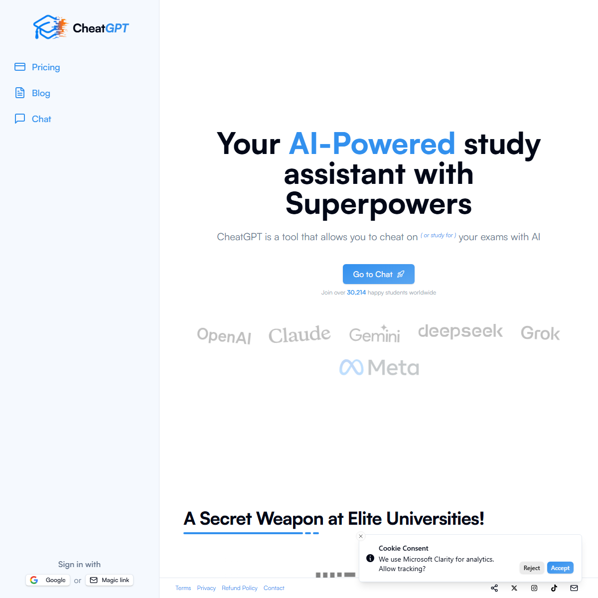 CheatGPT - education Tool Screenshot
