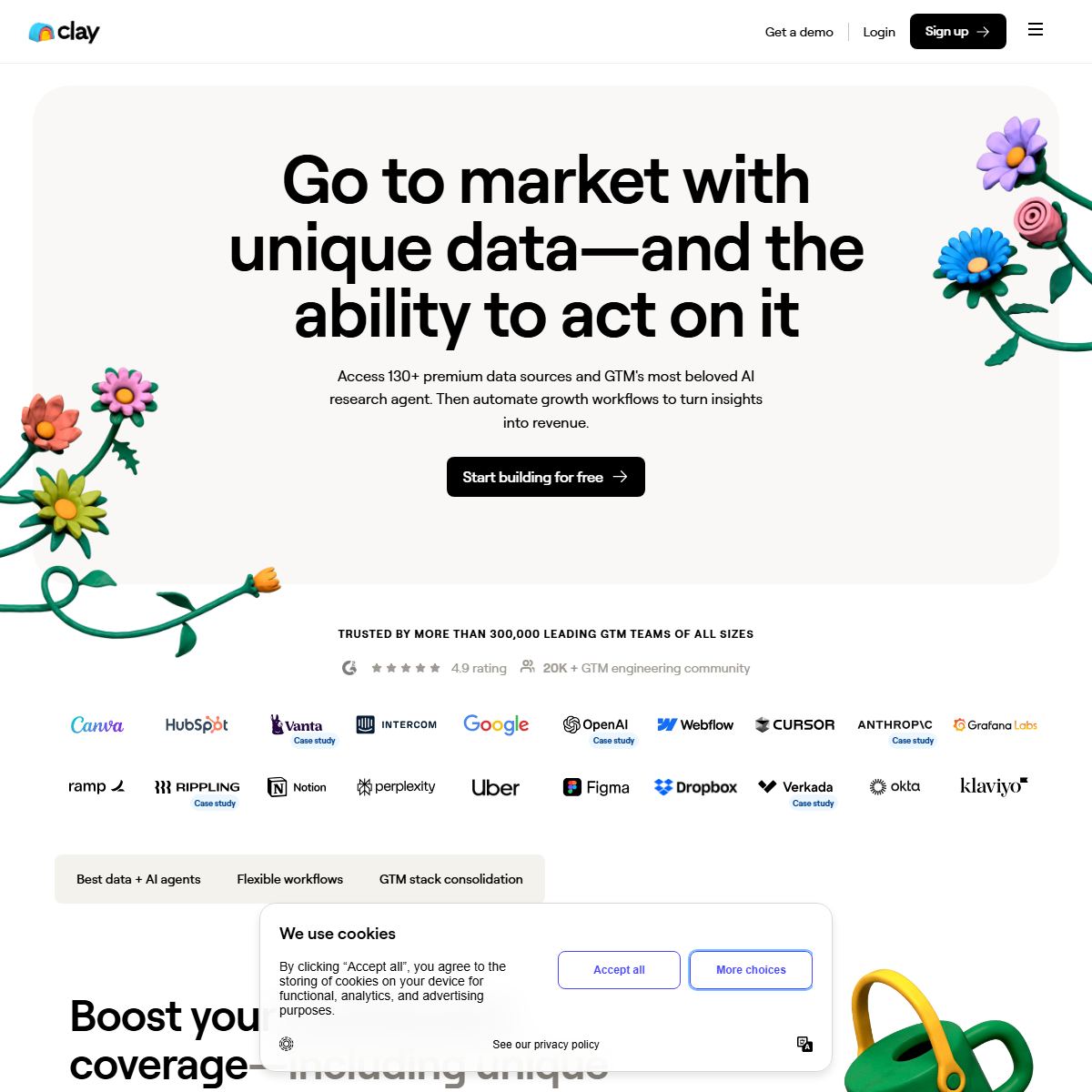 Clay - marketing Tool Screenshot
