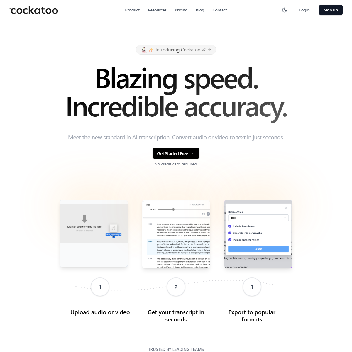Cockatoo - transcriber Tool Screenshot