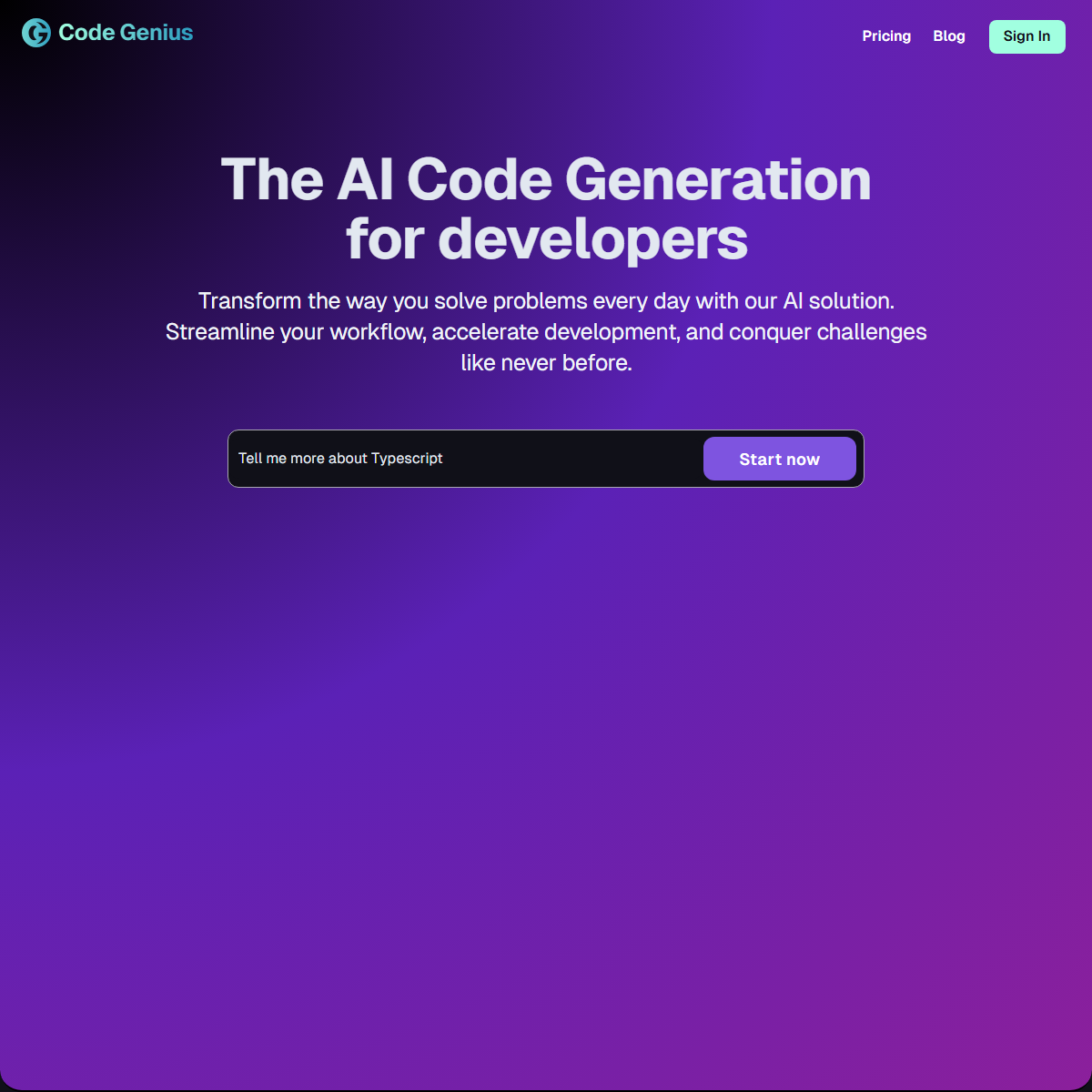 Code Genius - code assistant Tool Screenshot