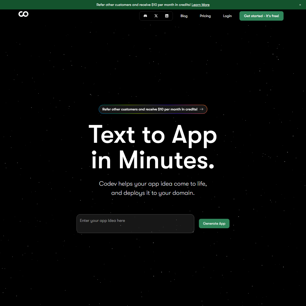 Codev - low-code/no-code Tool Screenshot