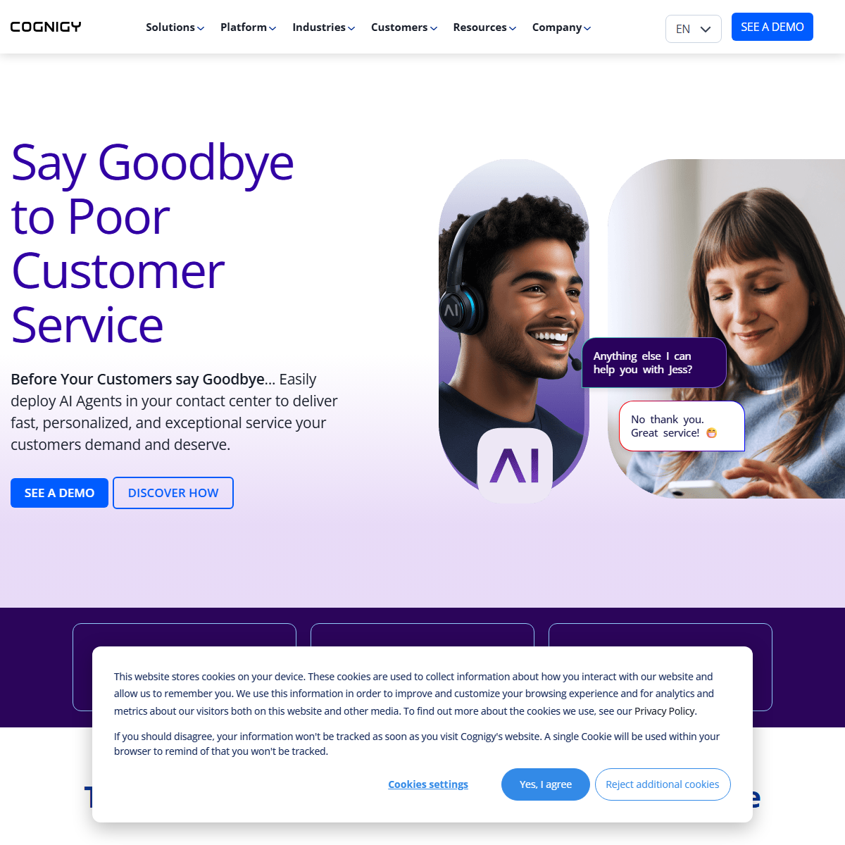 Cognigy - AI chatbots Tool Screenshot
