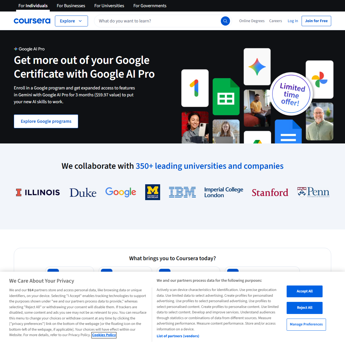 Coursera - education Tool Screenshot
