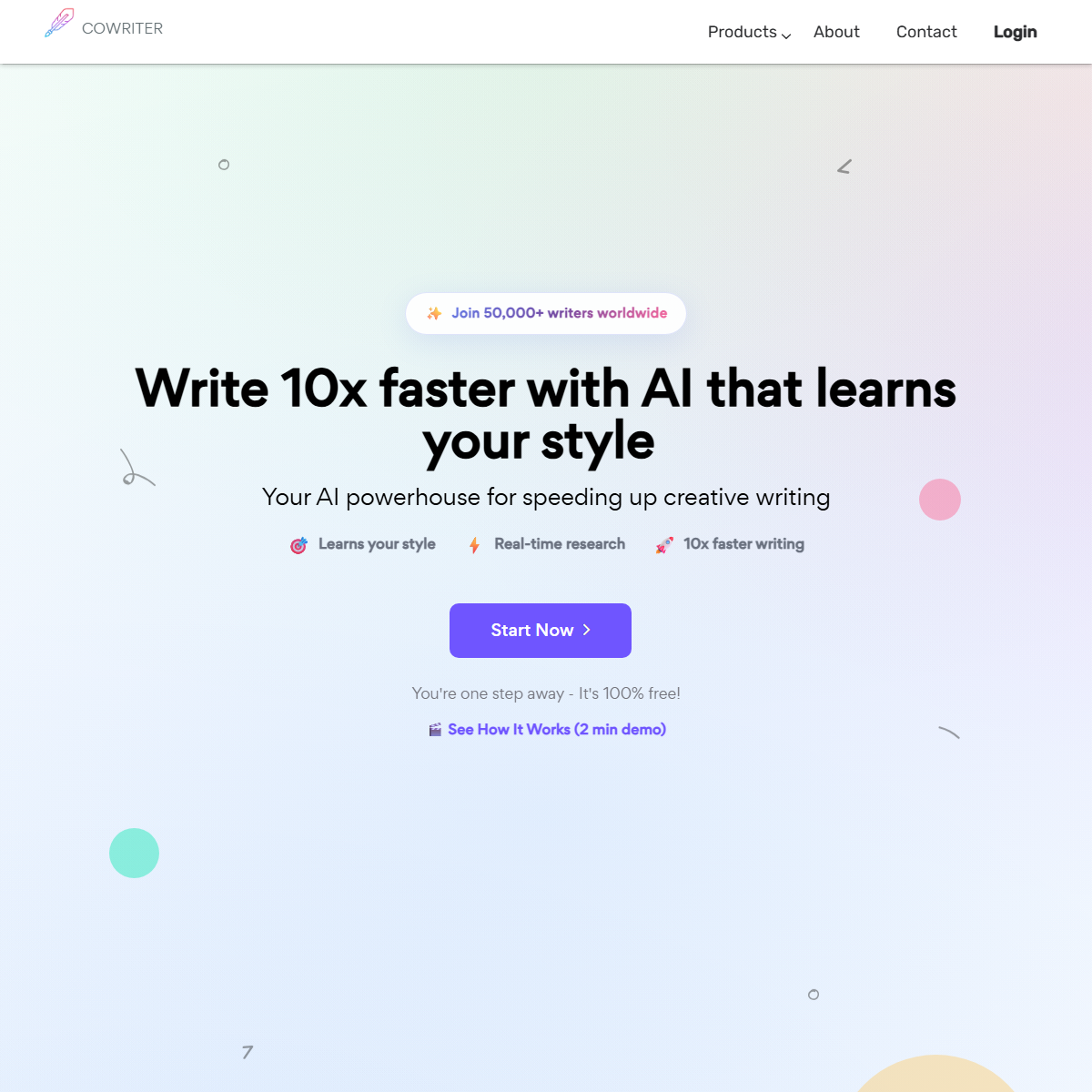 Cowriter - writing generators Tool Screenshot