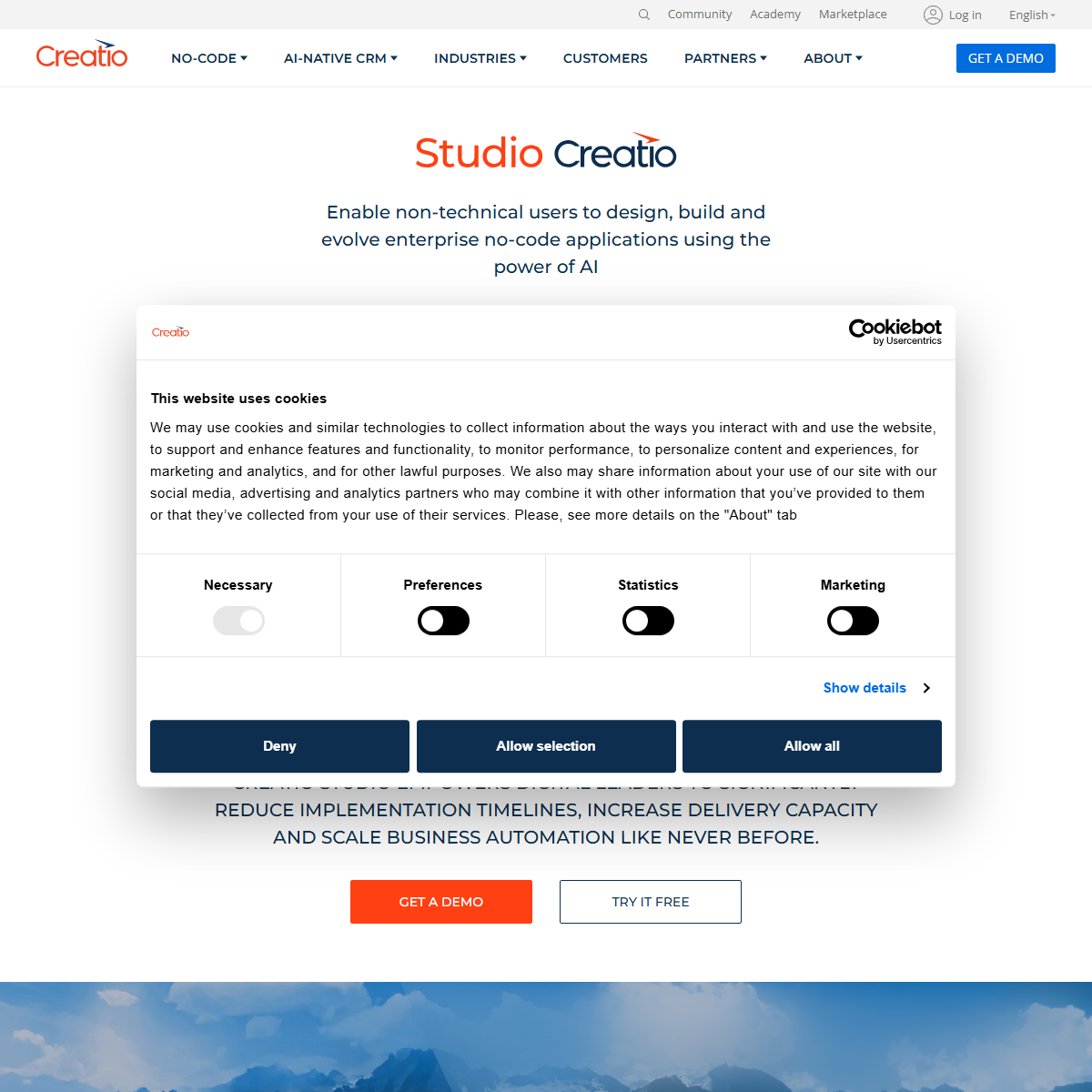 Creatio - low-code/no-code Tool Screenshot