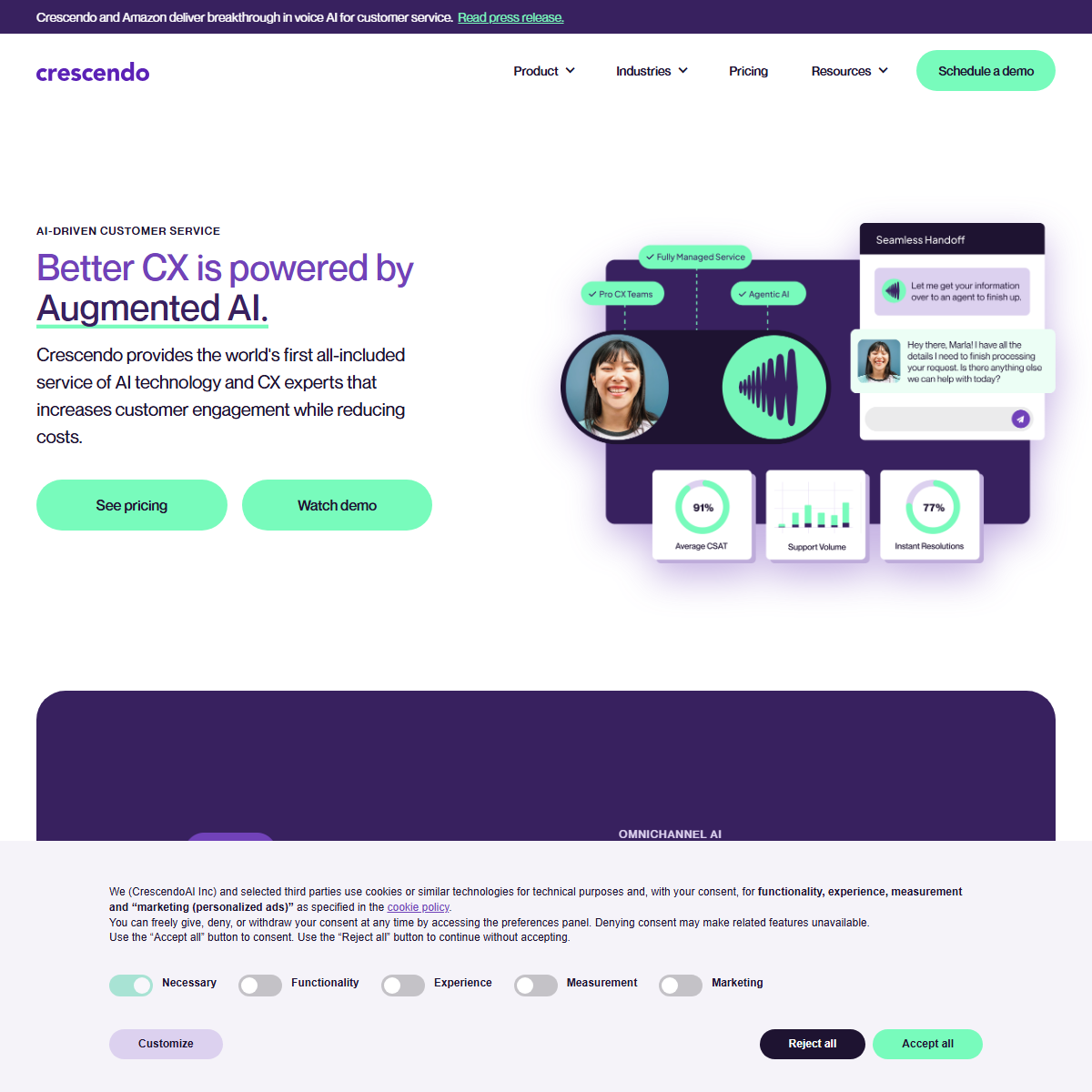 CrescendoCX - customer support Tool Screenshot