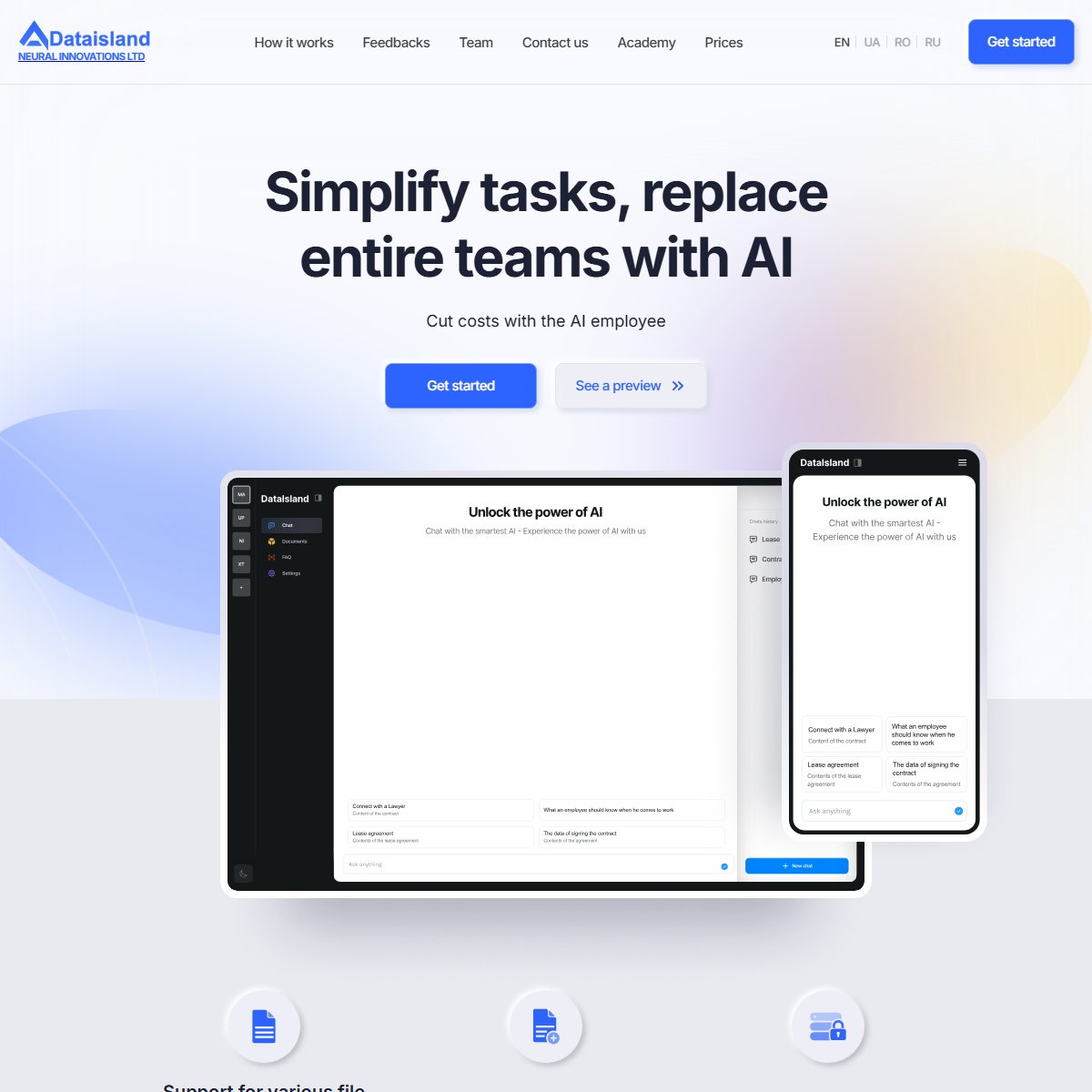 Dataisland - AI agents Tool Screenshot