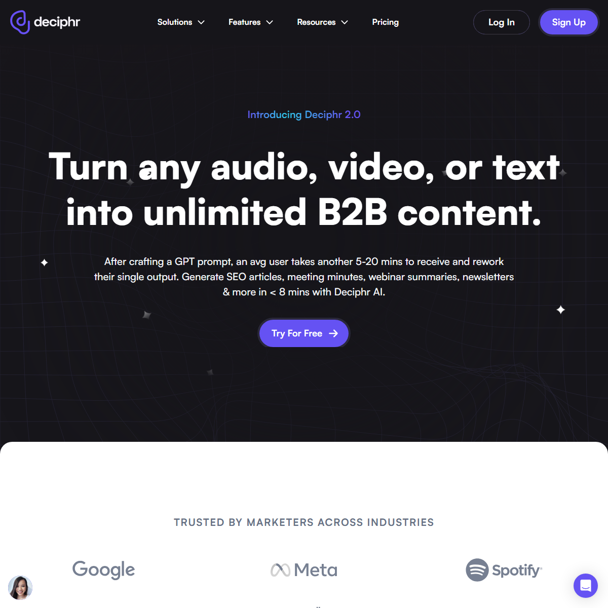 Deciphr Ai - summarizer Tool Screenshot